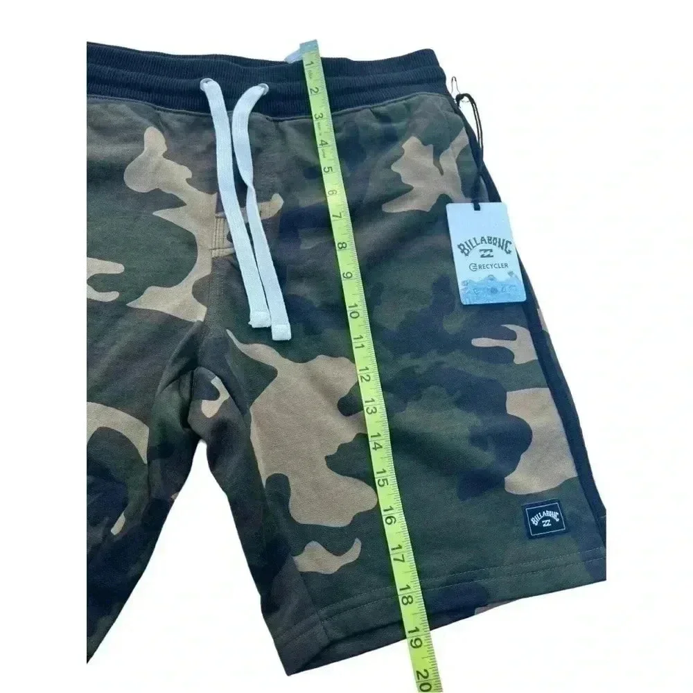 MEN’S BILLABONG CAMO SHORTS•SIZE S•GREEN/TAN/BLACK•MADE WITH 100% RECYCLED PAPER